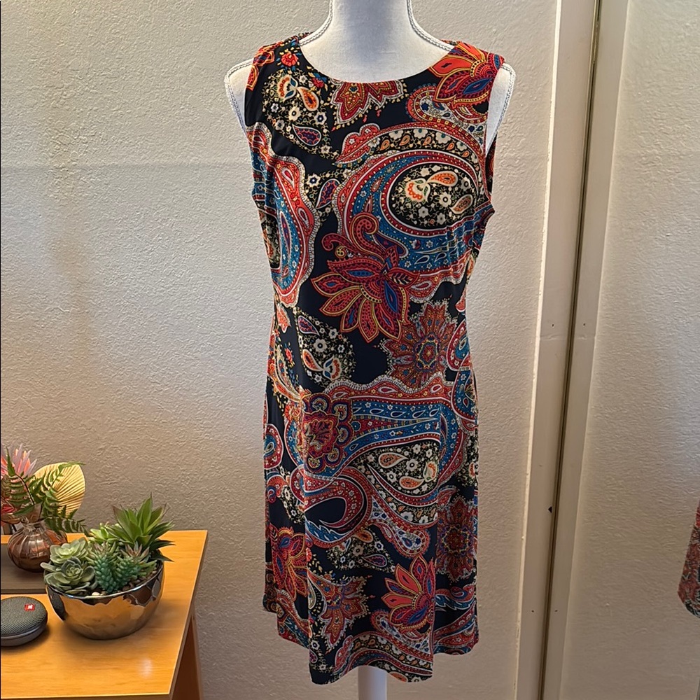 Tommy Hilfiger Paisley Sleeveless Shift Dress